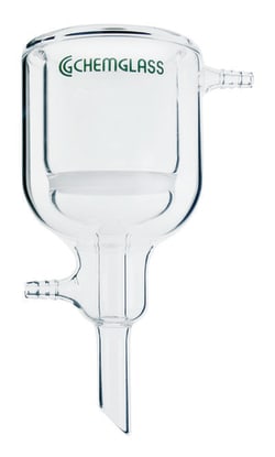 Chemglass Life Sciences 60mL Filter Funnel, Jacketed, Coarse Frit