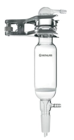 Chemglass Life Sciences&nbsp;150mL Filter Funnel, Pressure, Coarse Frit, #30 O-Ring Joint, 50mm O.D.
