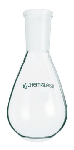Chemglass Life Sciences 200mL Single Neck Evaporating Flask, 29/26 Outer