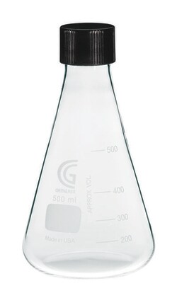 Chemglass Life Sciences 250mL Erlenmeyer Flask, 38-430 GPI Screw Thread