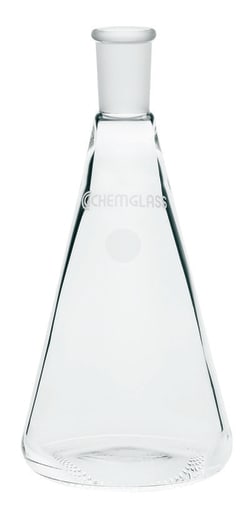 Chemglass Life Sciences 500mL Filtering Flask, Heavy Wall, 29/42 Outer Joint