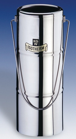 Chemglass Life Sciences&nbsp;Flask, Dewar, 1000mL, Narrow Mouth, Stainless Steel, Carrying Handle, 85mm ID X 206mm Inside Depth, 107mm OD X 231mm Height