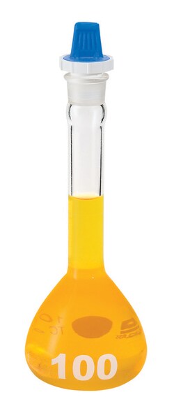 Chemglass Life Sciences&nbsp;25 +/- 0.08mL Capacity, #13 Stopper Size, Approx 130mm Height with Stopper