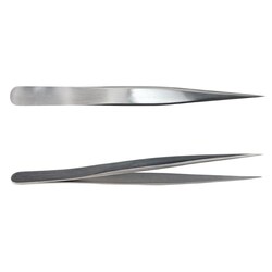 Chemglass Life Sciences Stainless Steel Forceps/Tweezers Straight, 4.75",