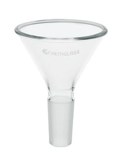 Chemglass Life Sciences 50mm Powder Funnel, 19/22 Inner Joint