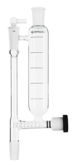 Chemglass Life Sciences 250mL Powder Addition Funnel, 29/26 Joint Size, Auger B