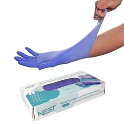 Chemglass Life Sciences Nitrile Gloves, Examination, Large, 100/pk