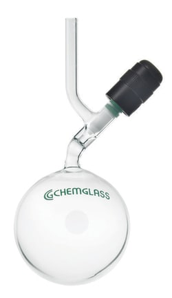 Chemglass Life Sciences 500mL Gas Balloon with Threaded Valve, Quantity: