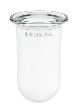 Chemglass Life Sciences 2000ml Reaction Vessel, Cylindrical, 150mm Schott O-Ring Flange, 160mm O.D. x 205mm Height