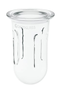 Chemglass Life Sciences 4000mL Reaction Vessel, Cylindrical, Morton, 150mm Schott O-Ring Flange, 160mm O.D. x 355mm Height