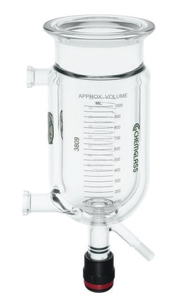 Chemglass Life Sciences 4,000mL Reaction Vessel, Jacketed, Graduated Both
