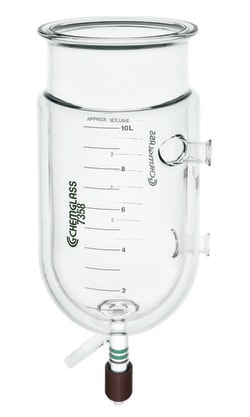 Chemglass Life Sciences Process Reaction Vessel, Jacketed, Large Scale,