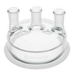 Chemglass Life Sciences Reaction Vessel Lid, 3-Neck, 29/42 Center Neck,