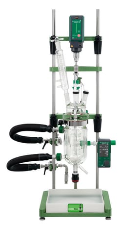 Chemglass Life Sciences 1L ChemRxnHub Process System Complete with Glassware, Stand, and OHS 100 Advance Motor