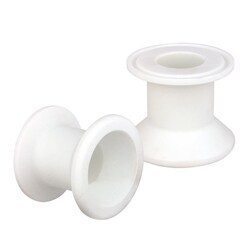 Chemglass Life Sciences Adapter, 1-1/2" Beaded Pipe to 1" Sanitary, PTFE,