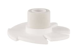 Chemglass Life Sciences Stirrer Turbine, Upper, PTFE, Pilot Plant, 100mm OD, fits 19mm Shaft, 13/64in Blade Thickness