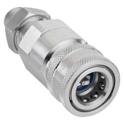 Chemglass Life Sciences Quick Disconnect Female Coupler, 1/2" 316 S.S.,
