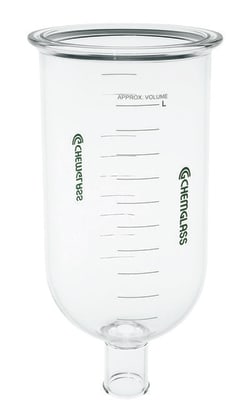 Chemglass Life Sciences Reaction vessels, unjacketed, Capacity Liters: