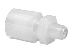 Chemglass Life Sciences PFA Straight Adapter, 1/8" Compression Fitting