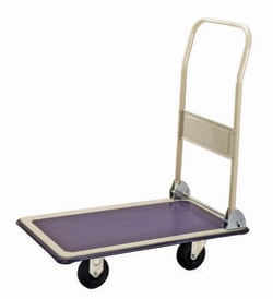 Chemglass Life Sciences Cart, Platform, Folding Handle, 400lb Capacity, 19 x 29in Platform Size, 4in Caster Size