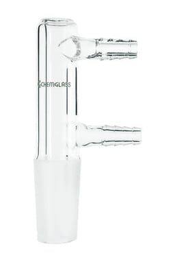 Chemglass Life Sciences&nbsp;Stirrer Bearing, Macro, Jacketed, Glass, for 10mm Shaft, 24/40 Inner Joint