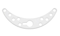 Chemglass Life Sciences&nbsp;Stirrer Blade, PTFE, Banana Shape, Perforated, 10mm, for 12000mL Flasks, 45/50 minimum joint clearance