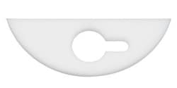 Chemglass Life Sciences&nbsp;Stirrer Blade, PTFE, 19mm, Heavy Duty, for 3000mL Flasks, 35mm Width x 93mm Length, 45/50 minimum joint clearance