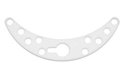 Chemglass Life Sciences&nbsp;Stirrer Blade, PTFE, Banana Shape, Perforated, 19mm, Heavy Duty, for 2000mL Flasks, 34/45 minimum joint clearance