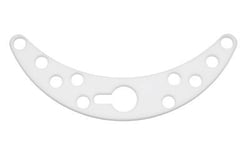 Chemglass Life Sciences Stirrer Blade, PTFE, Banana Shape, Perforated, 19mm, Heavy Duty, for 5000mL Flasks, 45/50 minimum joint clearance