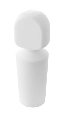Chemglass Life Sciences Stopper, PTFE, Hollow, 19/22