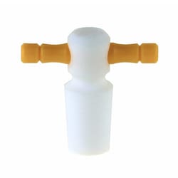 Chemglass Life Sciences&nbsp;14/20 PTFE Stopper, Yellow Handle