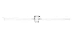 Chemglass Life Sciences Stopcock, Straight Bore, Glass Shell only for PTFE Plug, 3mm & 4mm Bore, 15.2/30 Barrel Size, 10mm OD Sidearms