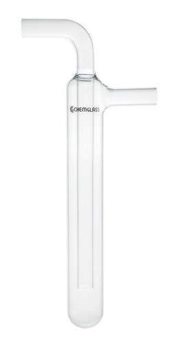 Chemglass Life Sciences Vacuum Trap, 35mm Body OD x 250mm Body Length, 16mm OD Side and Inner Tubes