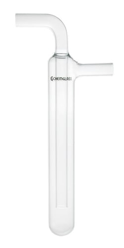 Chemglass Life Sciences Vacuum Trap, 38mm Body OD x 250mm Body Length, 18mm OD Side and Inner Tubes