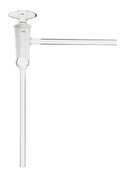Chemglass Life Sciences Stopcock, 90°, Hollow Glass Plug, High Vacuum,