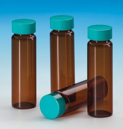 Chemglass Life Sciences 21x 70 Vials, Amber, 16mL (4 Dram) Capacity, 18-400