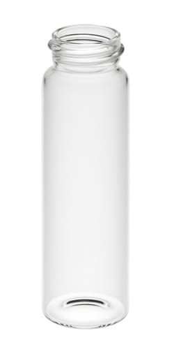 Chemglass Life Sciences Vial, Sample, Pre-Cleaned, 40mL, Clear, 28x95mm, GPI 24-400, with PTFE Lined Screw Cap