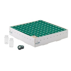Chemglass Life Sciences Storage/Reaction Vial, 20mL, Complete, Clear, 28 x 57mm, 24-400 Green Open Top Cap, TFE Septa