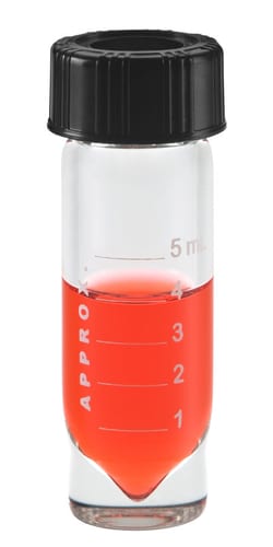 Chemglass Life Sciences Vial, Micro Product, 5mL, GPI 20-400