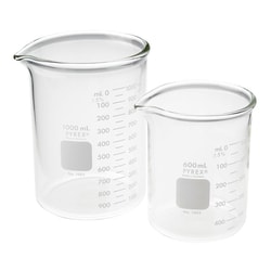 Chemglass Life Sciences Beaker, Heavy Duty, 600mL, Griffin, Double Scale,