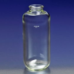 Chemglass Life Sciences Bottle, Centrifuge, 250mL, Heavy Wall, Rubber Stopper # 6