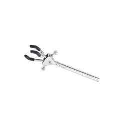 Chemglass Life Sciences Clamp, Small, Three-Prong, Dual Adjust, Stainless Steel