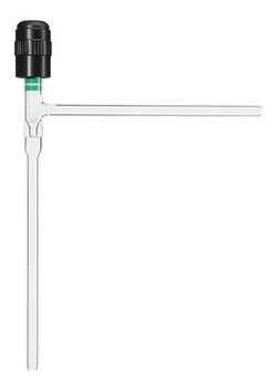 Chemglass Life Sciences&nbsp;Valve, Chem-Vac, Chem-Cap, Hi-Vac, 90°, 0-4mm Bore