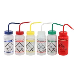 Chemglass Life Sciences Bottle, Washing, Safety, Polyethylene, 500mL, Acetone,