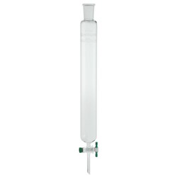 Chemglass Life Sciences Column, Chromatography, 24/40 Outer Joint, 2in ID X 12in E.L., 2mm Stopcock