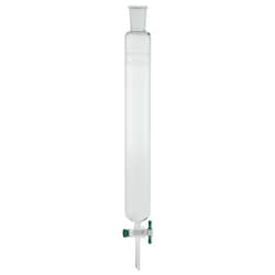 Chemglass Life Sciences Column, Chromatography, 24/40 Outer Joint, 1in ID X 12in E.L., 2mm Stopcock