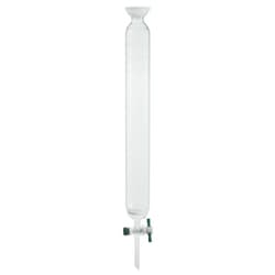 Chemglass Life Sciences Column, Chromatography, 35/20 Socket Joint, 1in ID X 12in E.L., 2mm Stopcock