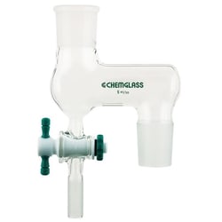 Chemglass Life Sciences Distilling adapter, Single, 45/50 Joint, 10mm PTFE