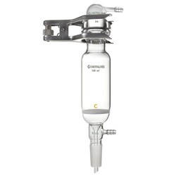 Chemglass Life Sciences 250mL Funnel Only, Coarse Frit, #40 O-Ring Joint, 60 O.D., 65 Pinchclamp