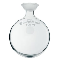 Chemglass Life Sciences 500mL Single Neck Round Bottom Flask, 35/25 Socket Joint